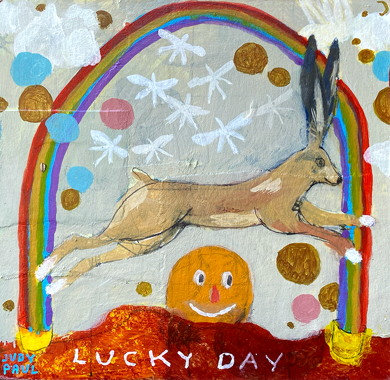 Lucky Rabbit- Judy Paul - 6x6"