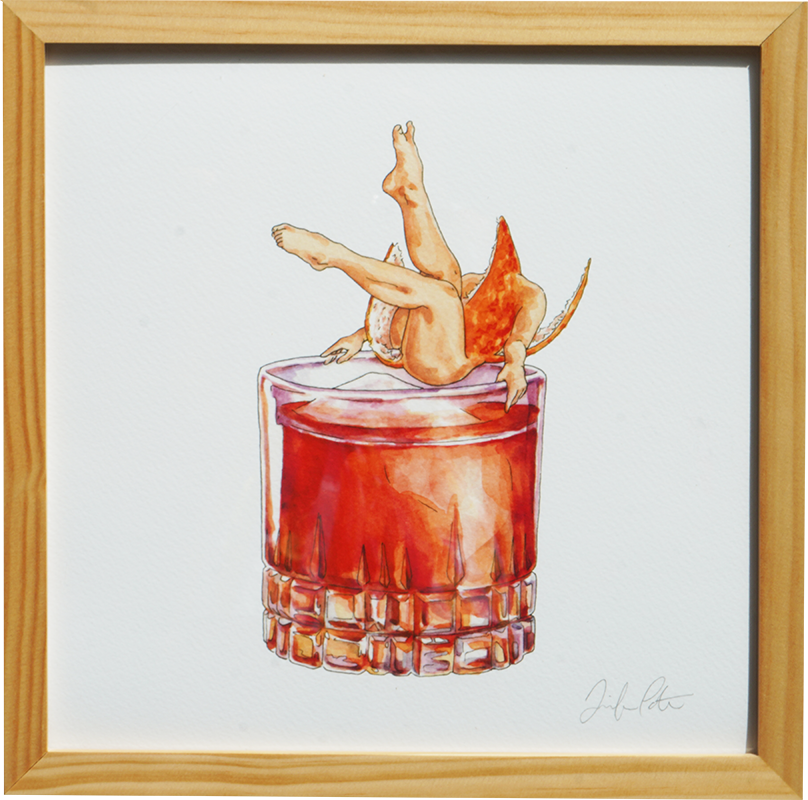 Negroni - Jennifer Pate - 13 x 13"