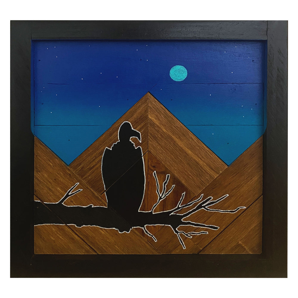 Night Vulture  - Raymond Allen -8.25x8.25"