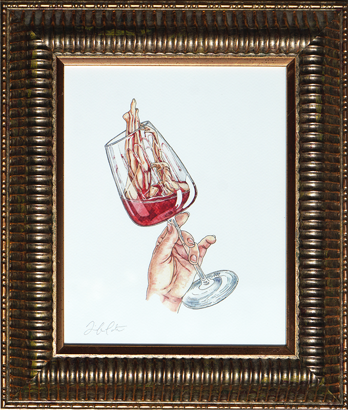 Wine Down - Jennifer Pate - 12x14"