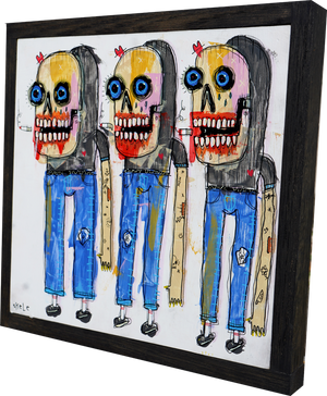 Punks in Line. - Jeff Skele - 13.5x13.5"