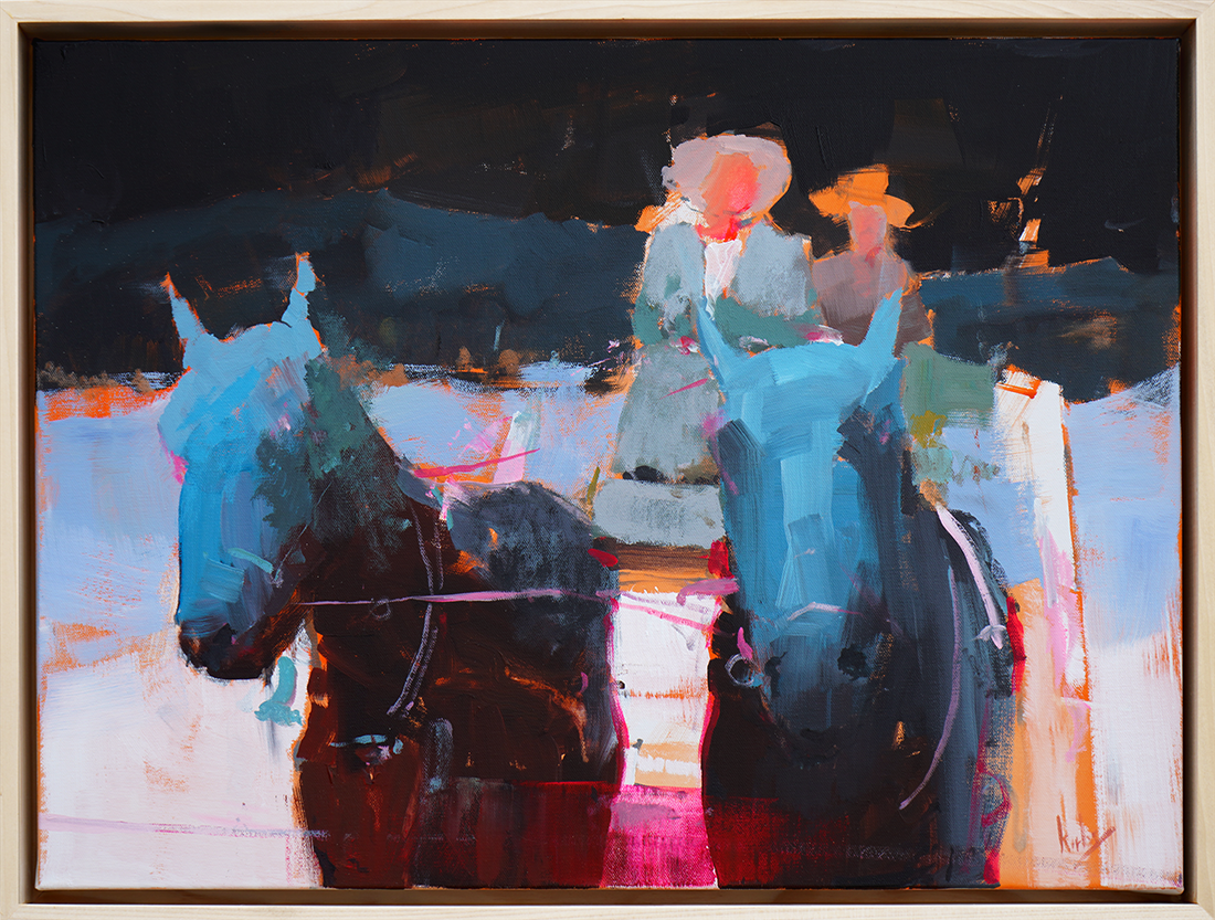 The Riders Were Approaching - Randall Kirby Cogburn - 19x25"