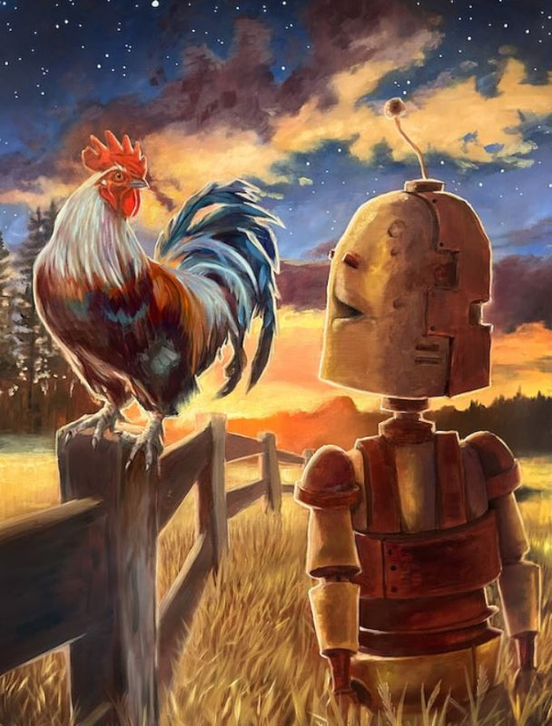 Rooster Bot - Lauren Briere - 18x24"