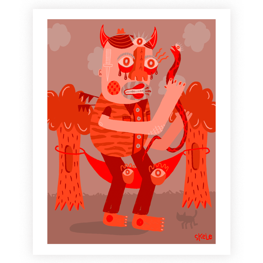 No Rest For The Wicked - Jeff Skele - Paper Print