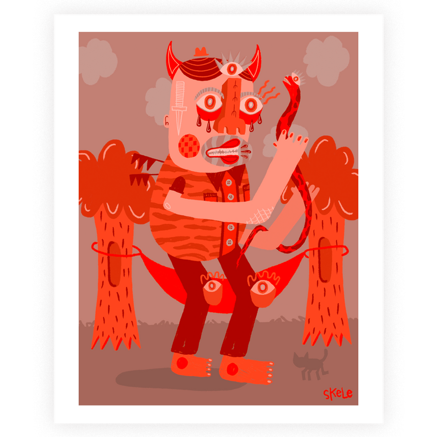 No Rest For The Wicked - Jeff Skele - Paper Print