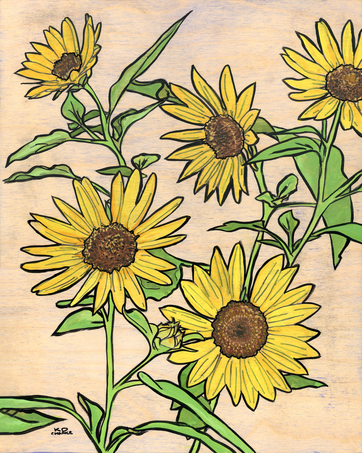 Texas Sunflowers - Katie Chance - 11 x 14"