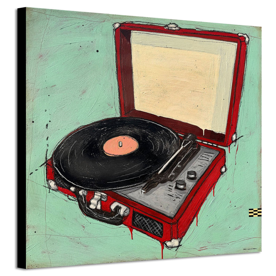 Vinyl Days - ORIGINAL - Joel Ganucheau - 35.5 x 35.5"