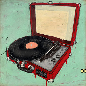 Vinyl Days - ORIGINAL - Joel Ganucheau - 35.5 x 35.5"