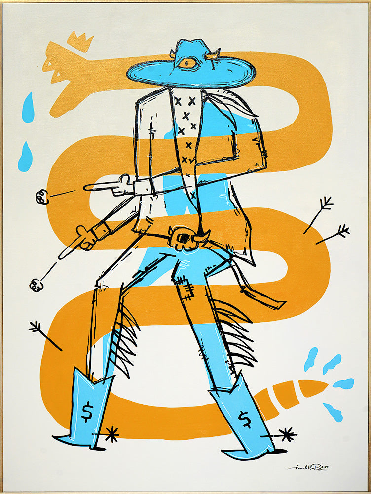 When the Serpent Wore Spures - Gerardo Rodriguez - 36.5x48.5"
