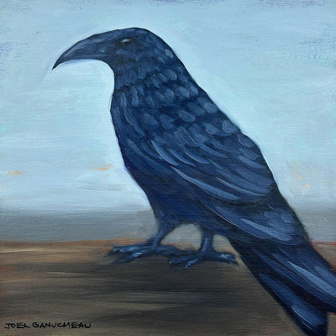 Winter Raven - ORIGINAL - Joel Ganucheau - 8x8"