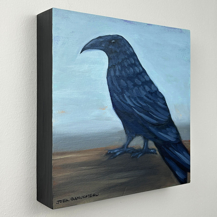 Winter Raven - ORIGINAL - Joel Ganucheau - 8x8"