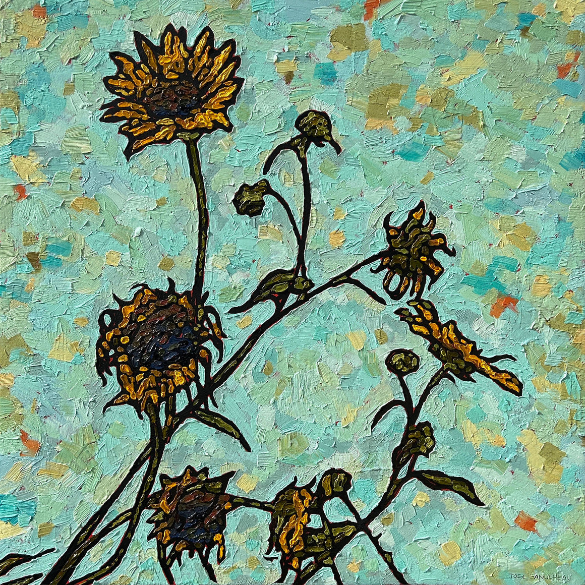Yellow Fellows - ORIGINAL - Joel Ganucheau - 24x24"