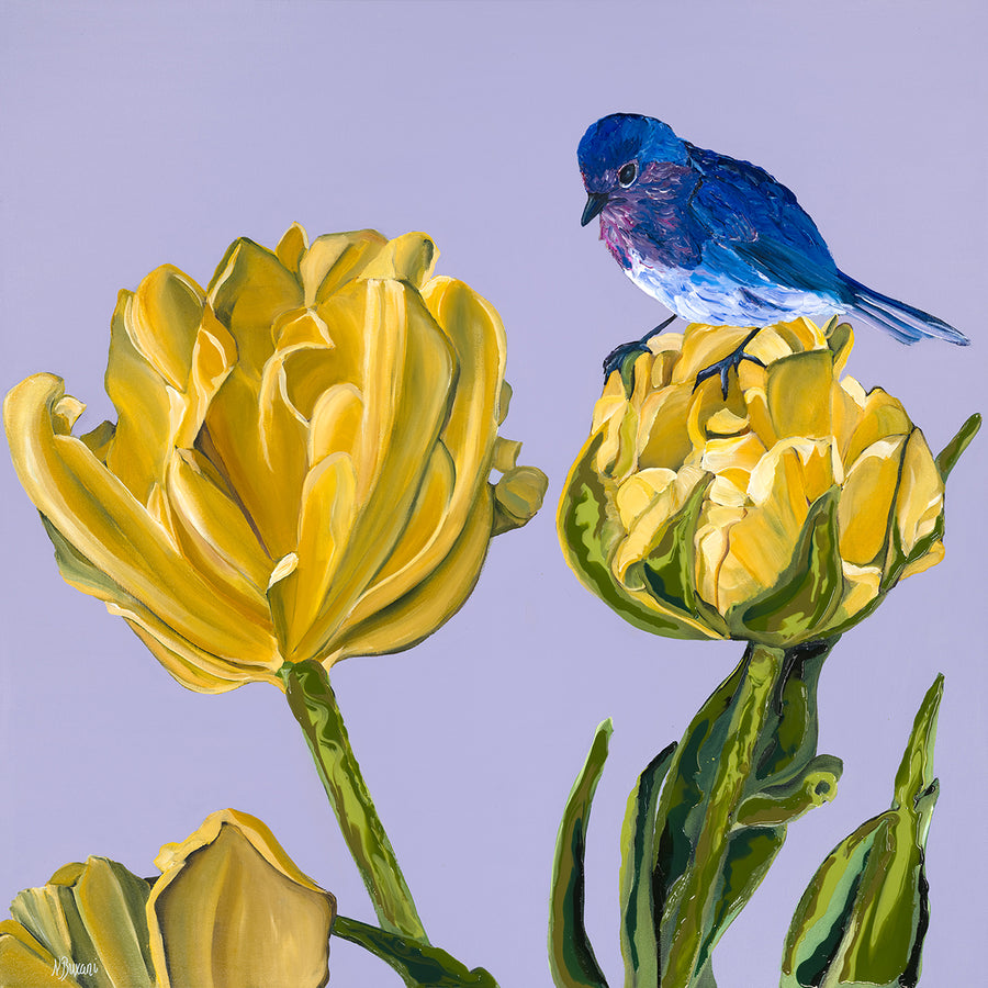 Yellow and Blue Make Green - Neena Buxani - 20 x 20"