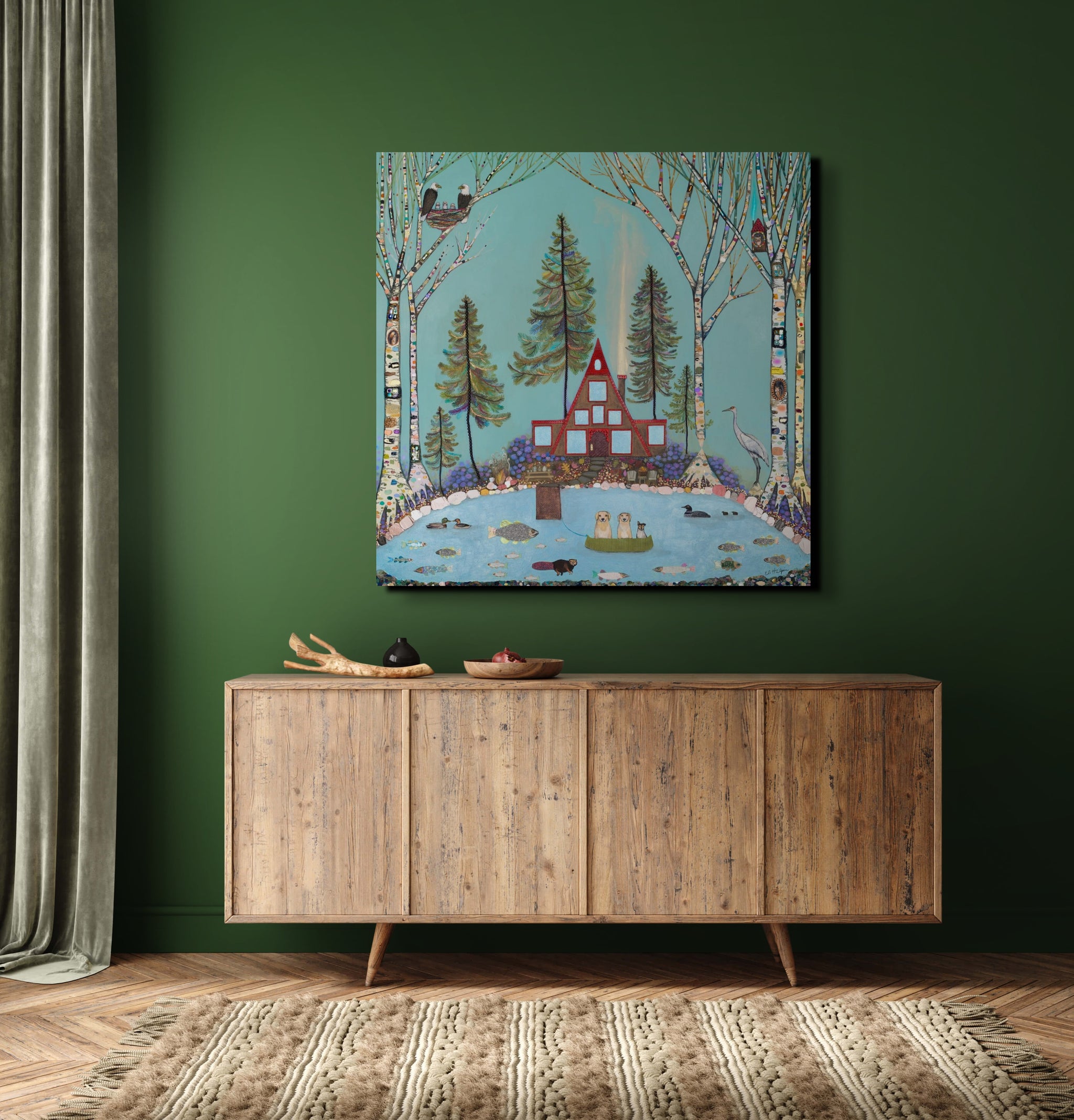 A-Frame Lake House - PRINT - Eli Halpin