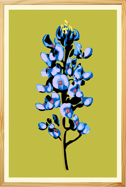 Unframed Bluebonnet (Green) - Landry McMeans - 20 x 30"