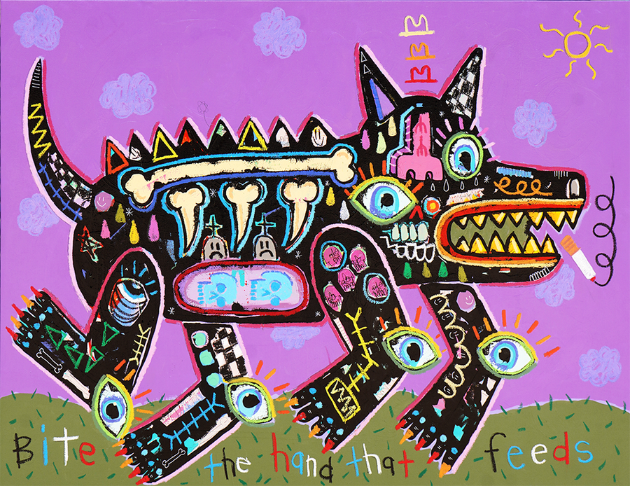Bite The Hand That Feeds - Jeff Skele - 36x48"