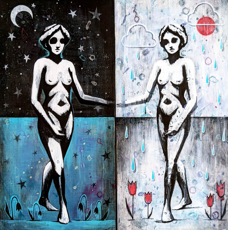 Echo Diptych - Saira Holland - 6 x 12" each