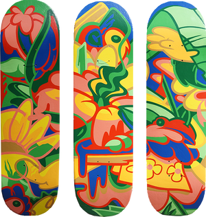 "Jungle of Chaos" - Painted Skate Decks - Phoebe "FEEBEE" Joynt