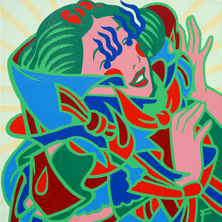 She Didn't Need No Damn Man (Mini) - FEEBEE - 12x12"