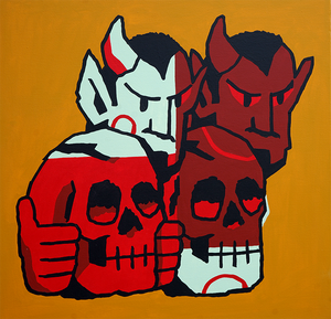 He's Always Looking Over, But I'm Looking Forward - Jason Eatherly - 24x24"