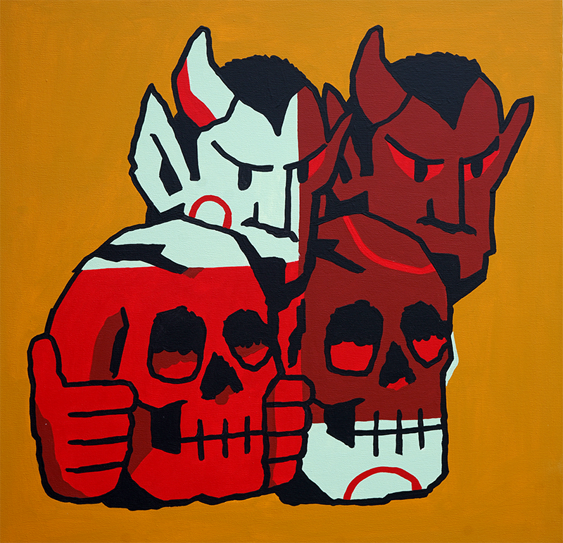 He's Always Looking Over, But I'm Looking Forward - Jason Eatherly - 24x24"