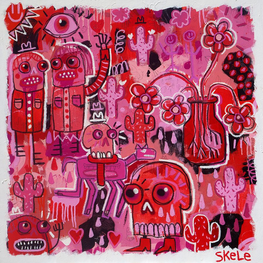 Watermelon Bubblegum - Jeff Skele - 36x36"