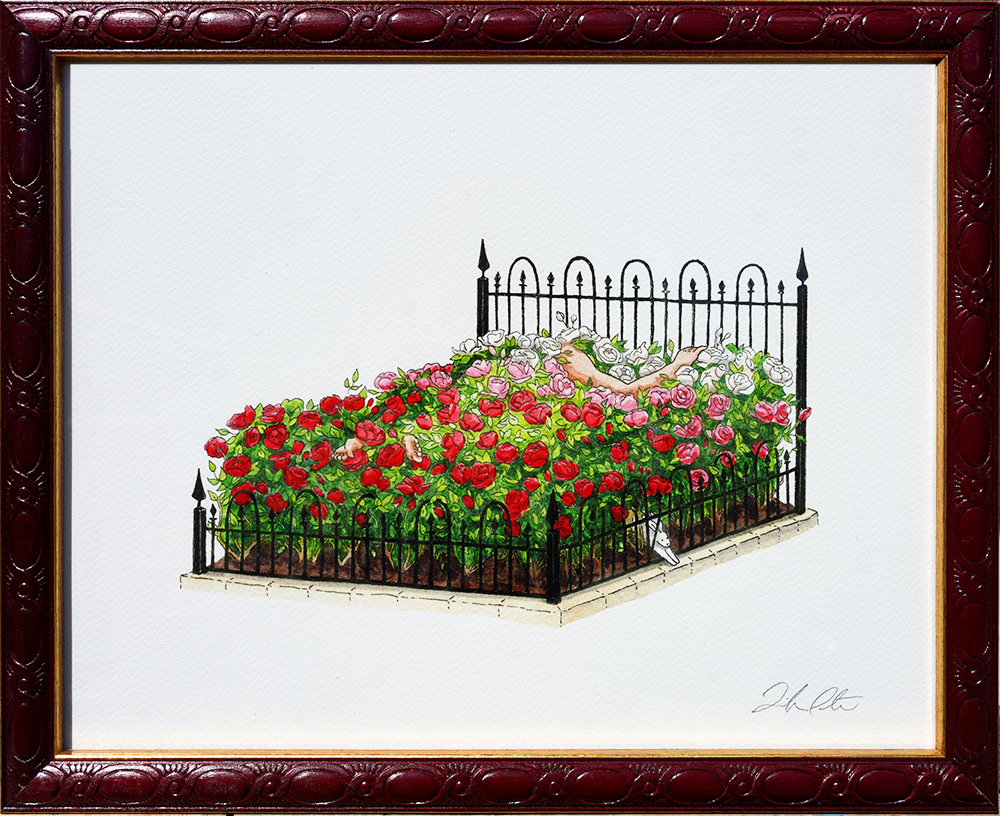 Bed of Roses - Jennifer Pate - 12x16"