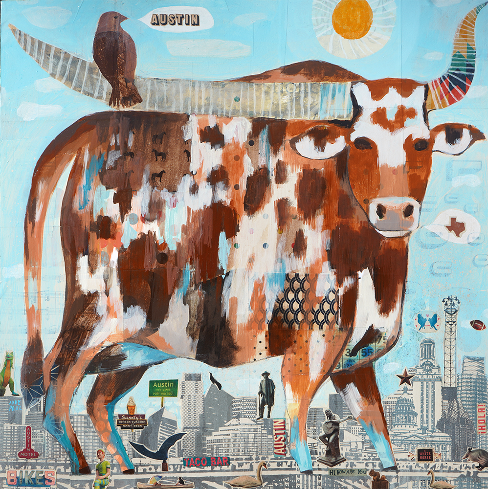 Austin Longhorn - Judy Paul - 22x22"