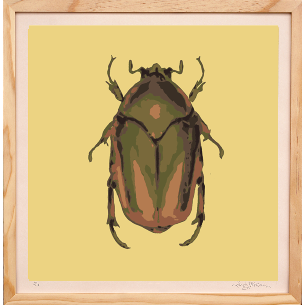 June Bug - Framed - Landry McMeans - 18"x18"