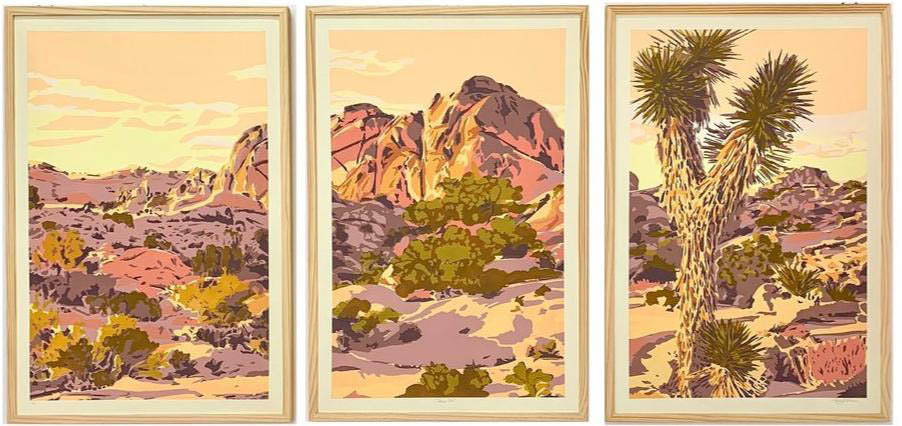 Joshua Tree (Desert Triptych)- Landry McMeans - 80 x 37.5"