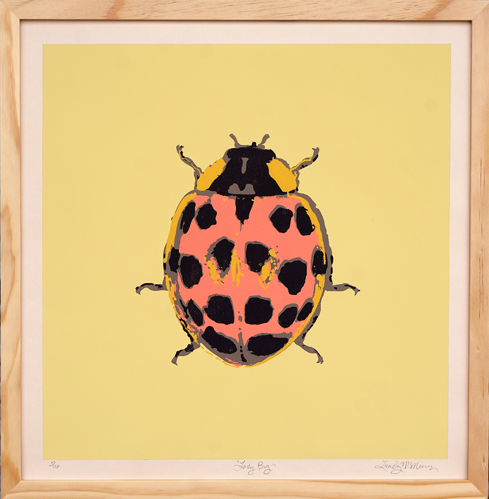 Ladybug - Framed - Landry McMeans - 18"x18"