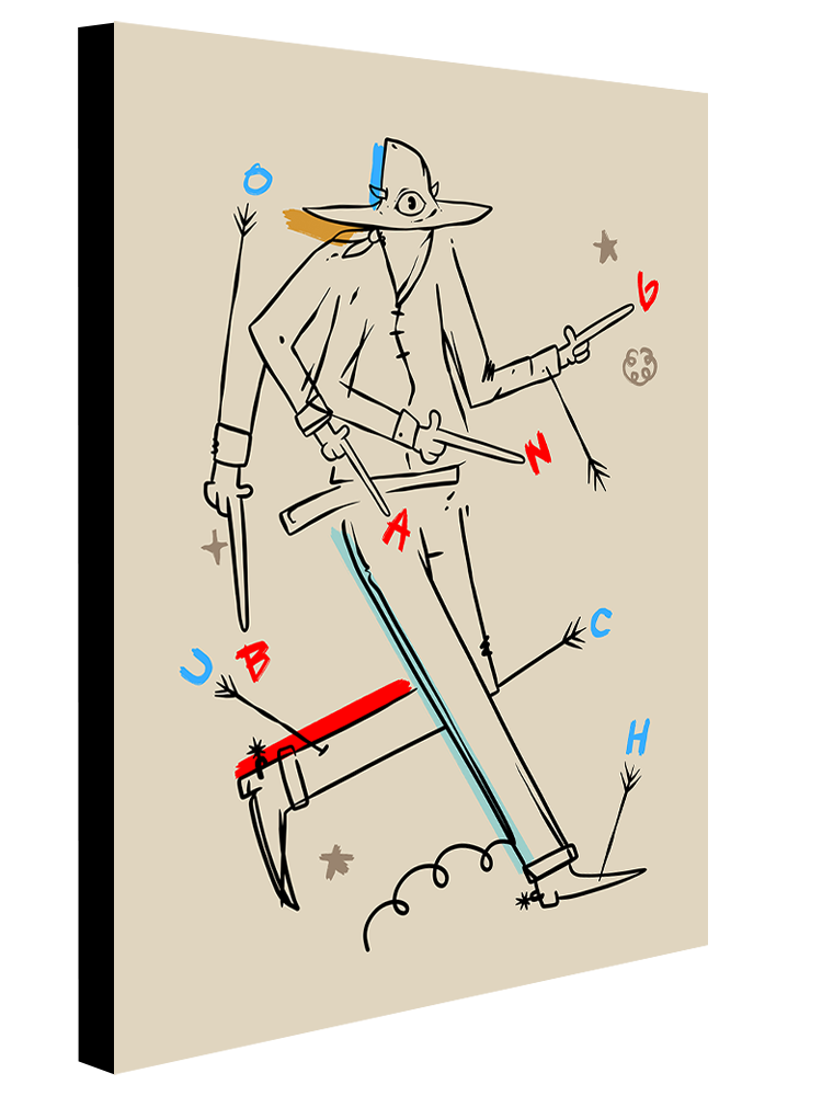 Learning to Cowboy - Gerardo Rodriguez - Print