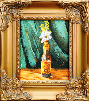 Shiner Vase with White Flower - MOOCHIE - 13.5x15.5"
