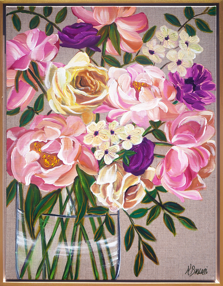 Blushing Bouquet - Neena Buxani - 19x25"