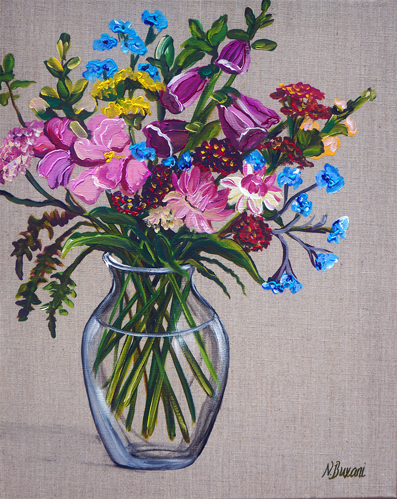 Morning Gathering - Neena Buxani - 16x20"