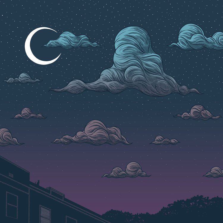 Night Cloud - Dan Grissom - 18x18"