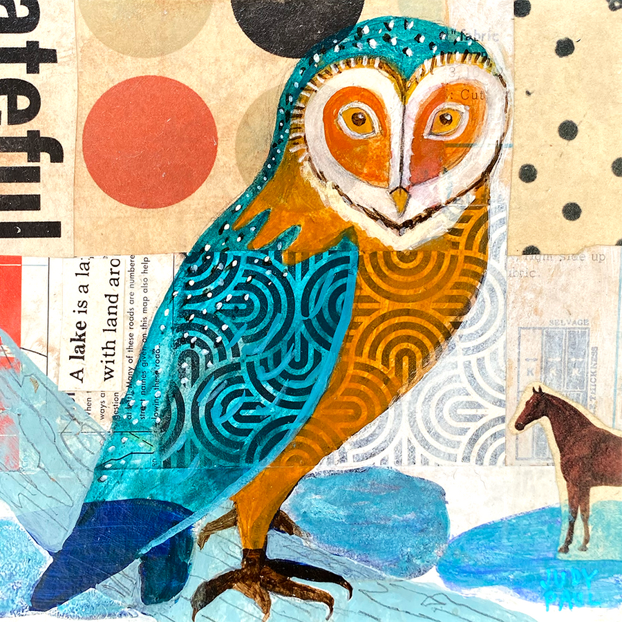 Owl Lake - Judy Paul - 6x6"