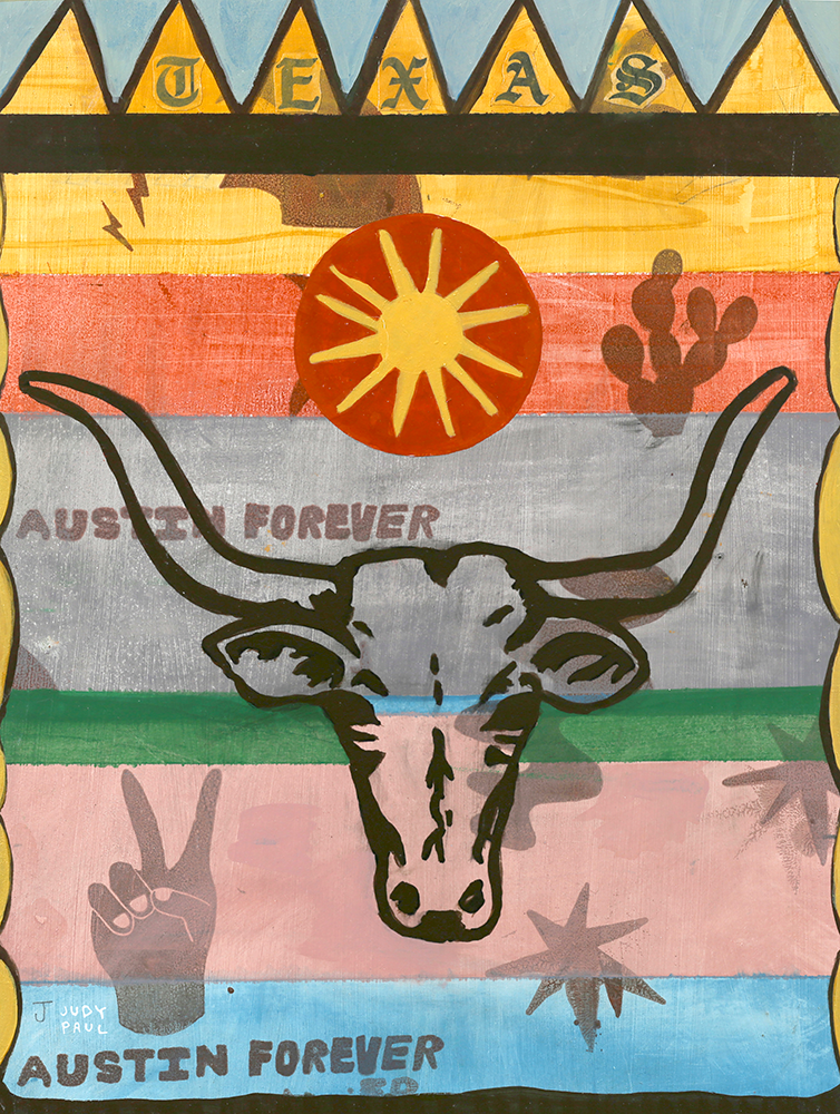 Austin Forever Longhorn - Judy Paul - Print