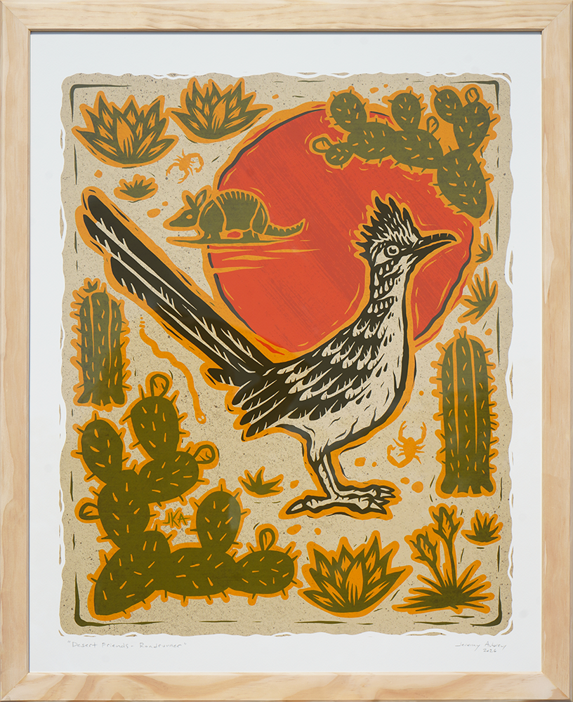 Desert Friends - Roadrunner - Jeremy Aubrey - Framed Print