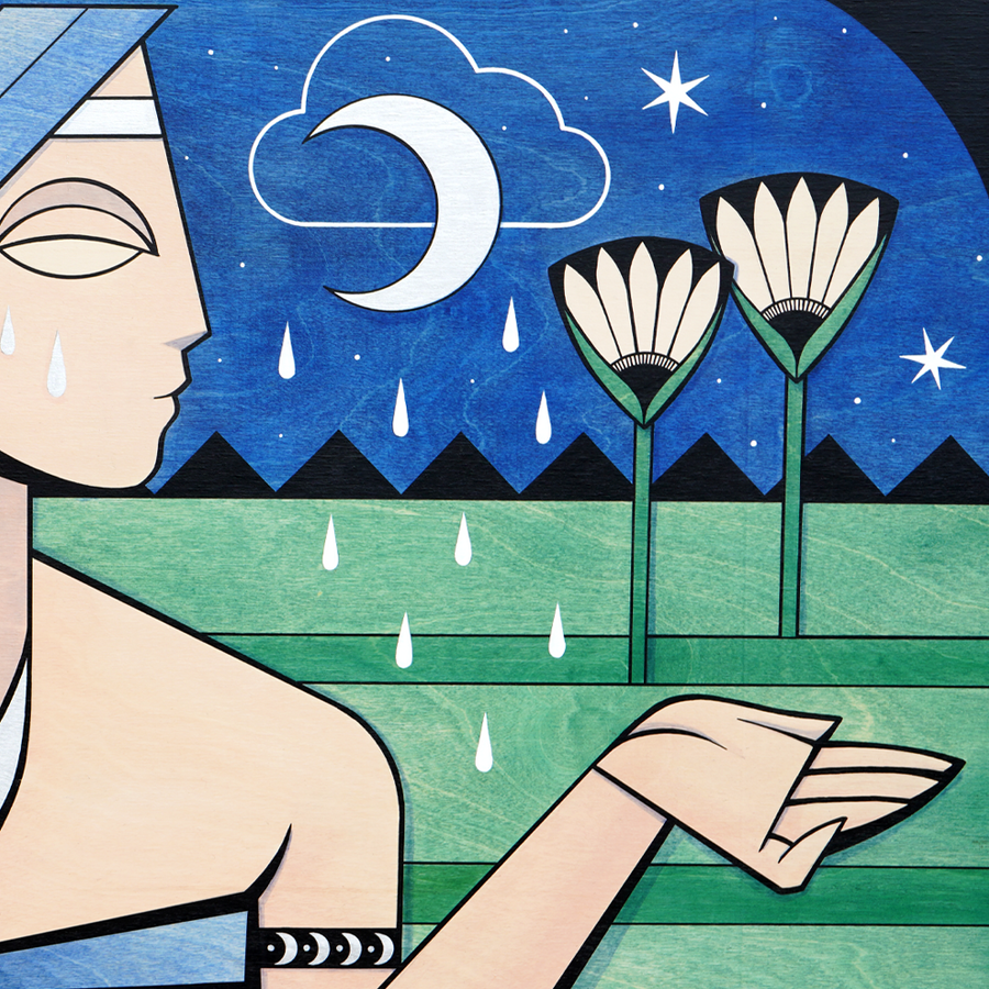 Goddess Of The Rain - Saira Holland - 18x36"