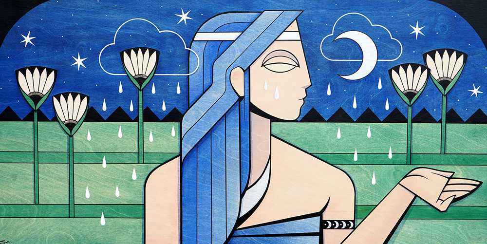 Goddess Of The Rain - Saira Holland - 18x36"