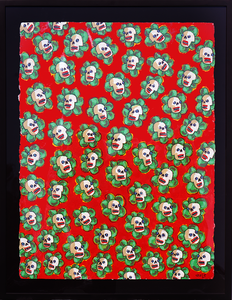Skull Flower  - Jeff Skele - 24x36"