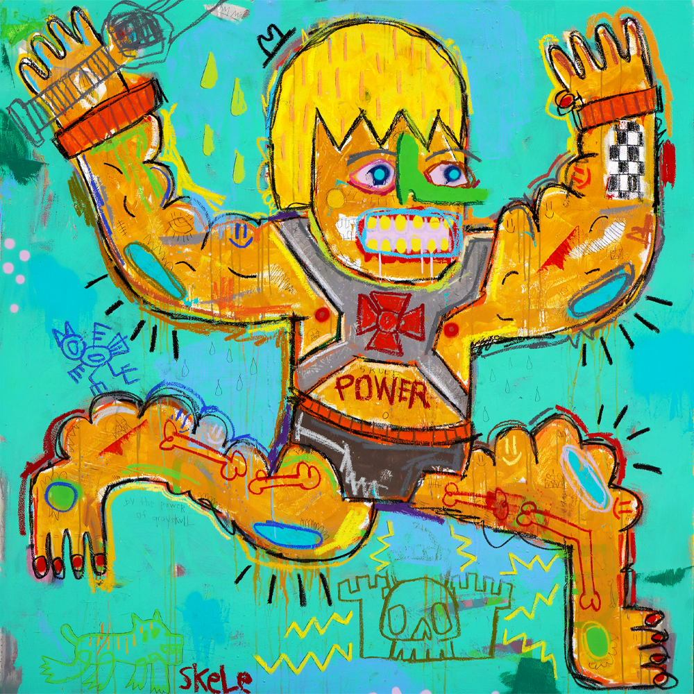 Skull Power - Jeff Skele - 60x60"