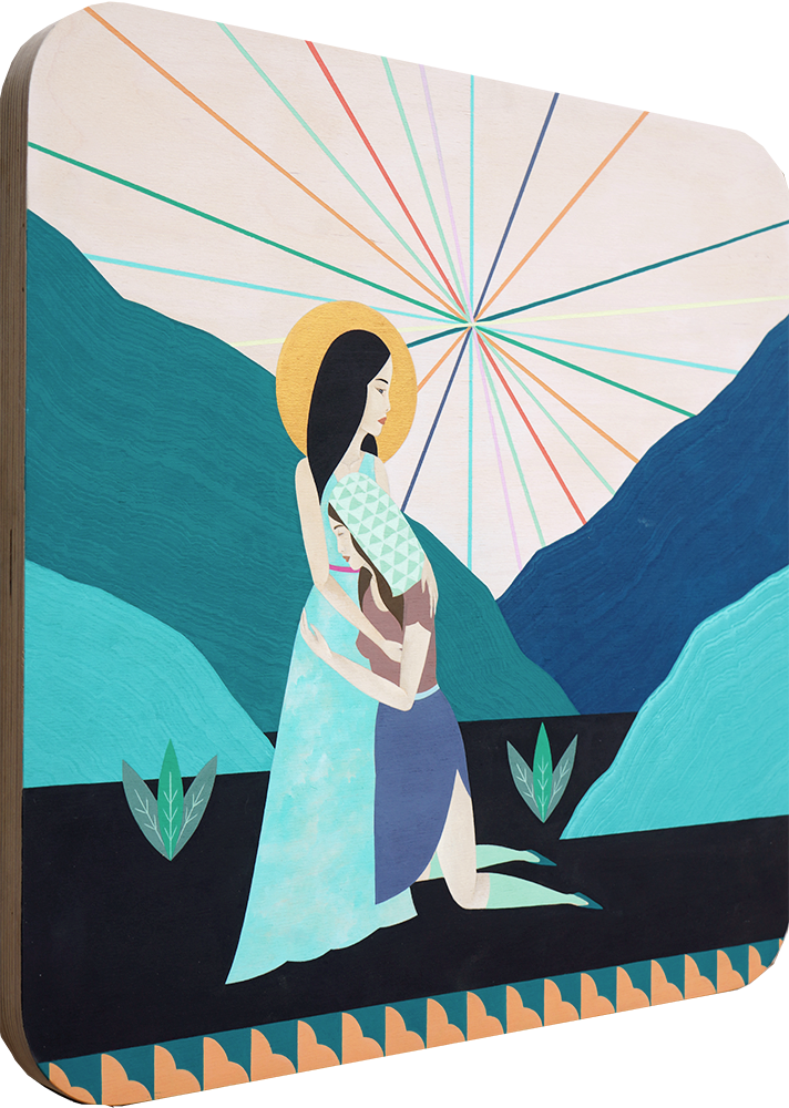 Two Embrace - Adrian Landon Brooks - 19x19"