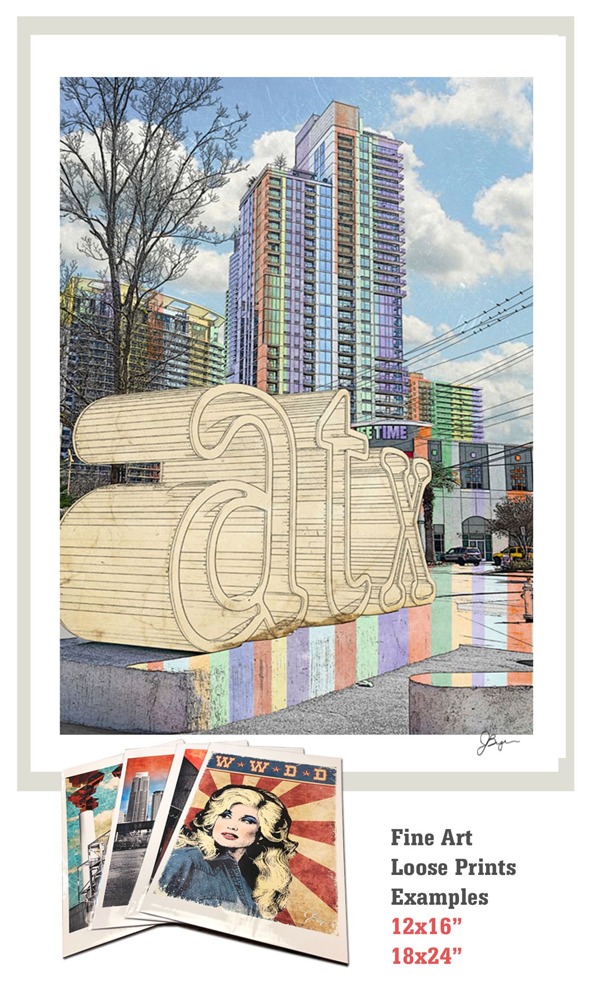 ATX Sign by Jake Bryer - Austin Art Garage