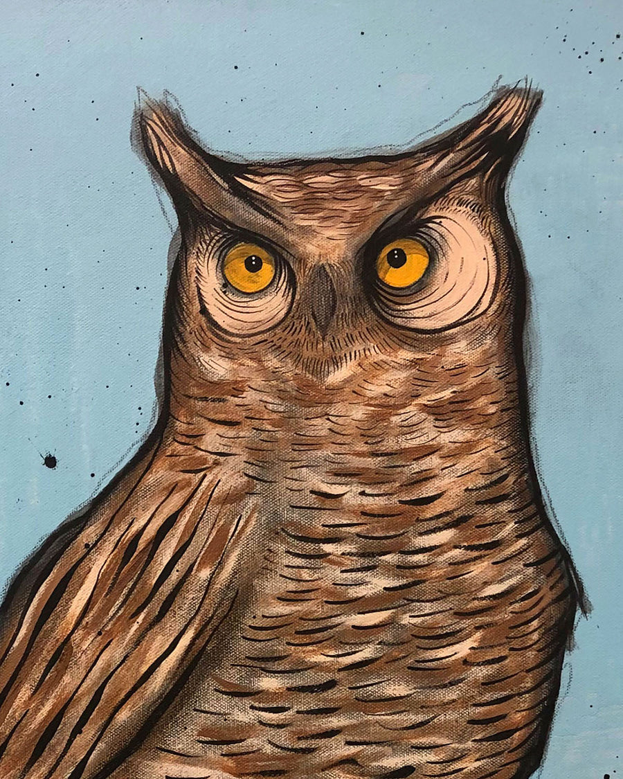 Animal Instinct 2 (Owl) - Joel Ganucheau - 24x30"