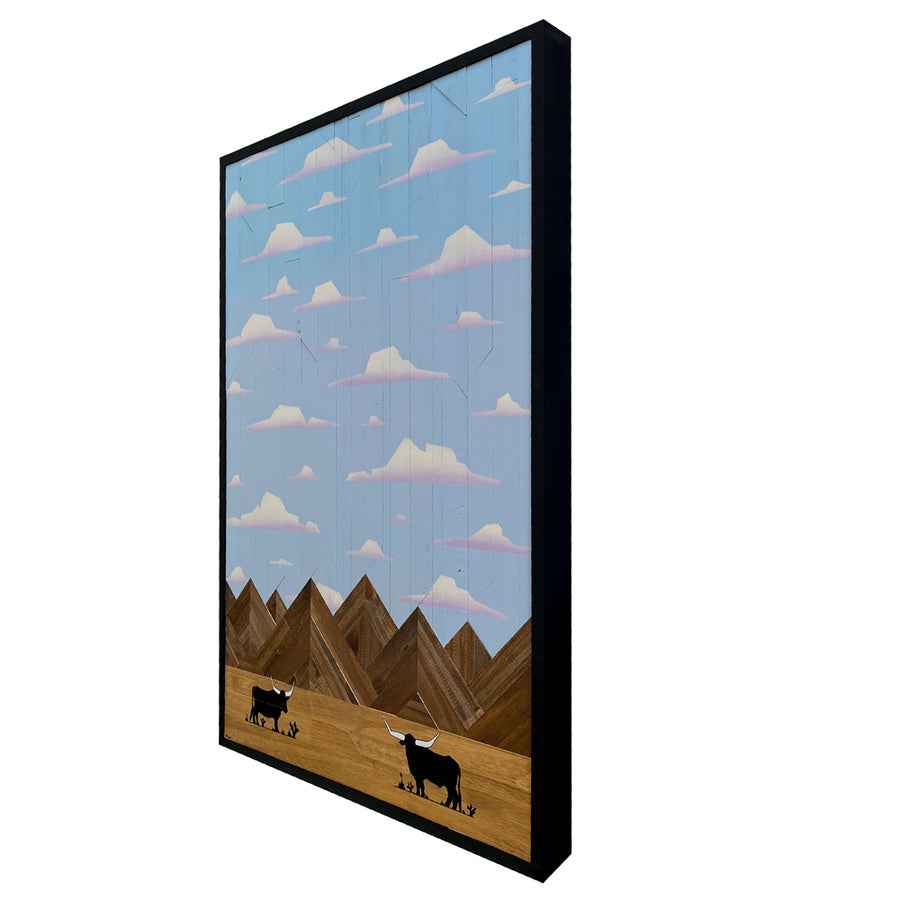 Longhorns and Big Skies - Raymond Allen - 25 x 37"