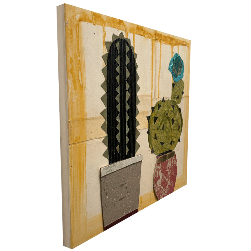 Cacti in Rain - Larry Goode - 12x12"