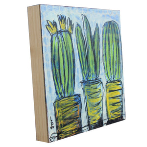 Cactus Trio - Greta Goo - 12 x 12""