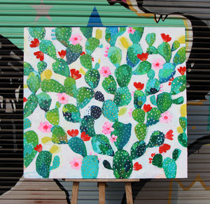 Cactus Floral Print - Anna Swanson - 36x36"